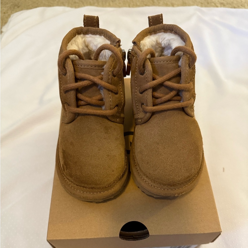 UGG Tan Kids Boots with Cozy Lining